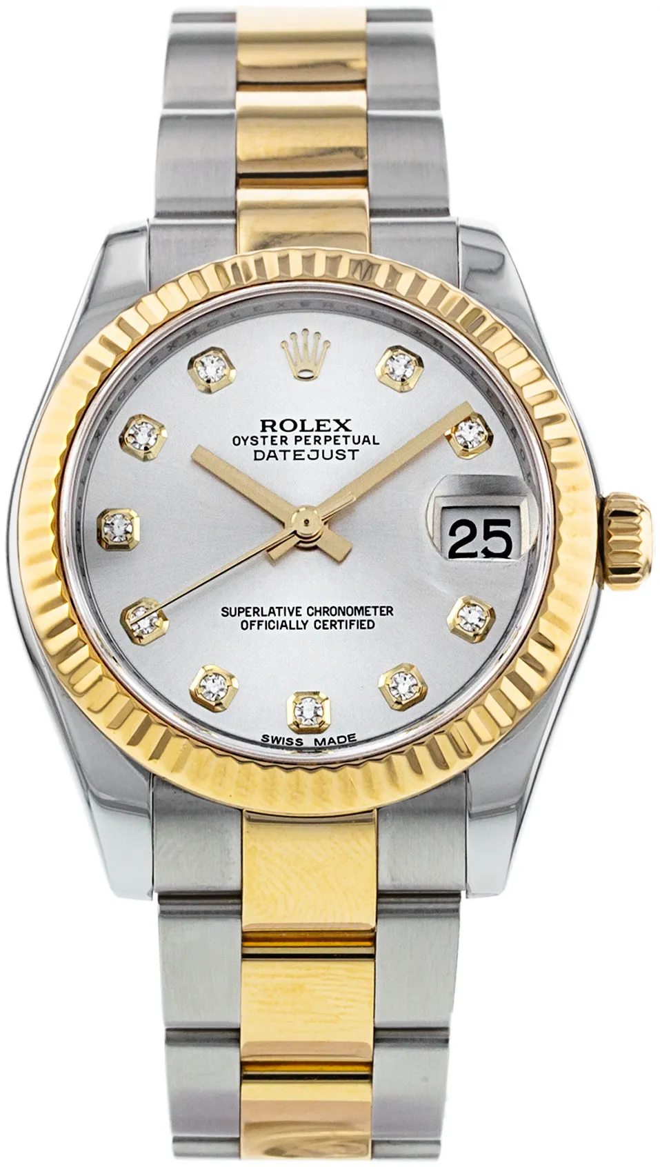 Rolex Datejust 31 178273 31mm Yellow gold and Stainless steel Silver