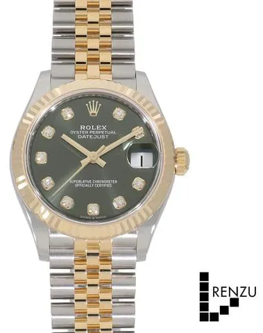 Rolex Datejust 31 278273G 31mm Yellow gold and Stainless steel Green