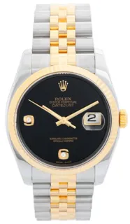 Rolex Datejust 36 116233 Yellow gold and Stainless steel Black