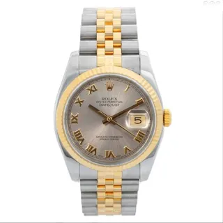 Rolex Datejust 36 116233 Yellow gold and Stainless steel Gray