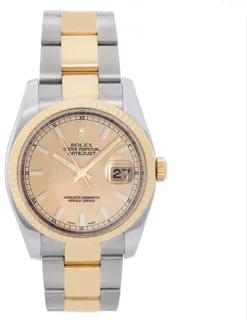 Rolex Datejust 36 116233 Yellow gold and Stainless steel Champagne