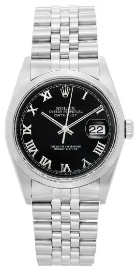 Rolex Datejust 36 16200 36mm Stainless steel Black