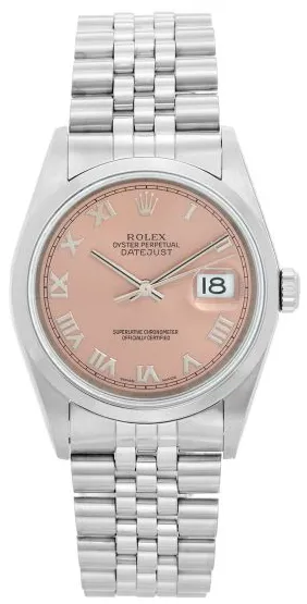 Rolex Datejust 36 16200 36mm Stainless steel Salmon