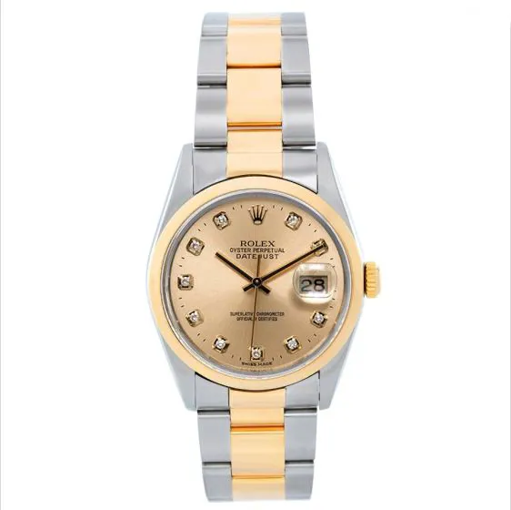 Rolex Datejust 36 16203 36mm Yellow gold and Stainless steel Champagne