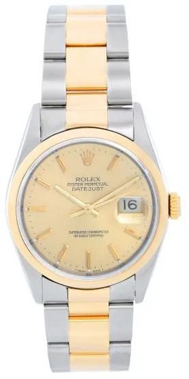 Rolex Datejust 36 16203 36mm Yellow gold and Stainless steel Champagne