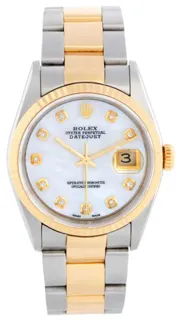 Rolex Datejust 36 16233 Yellow gold and Stainless steel White