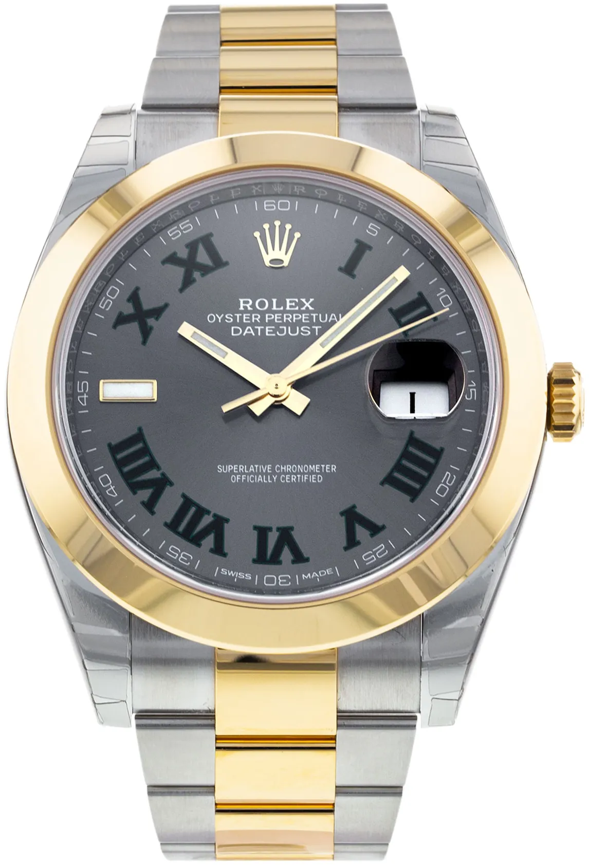 Rolex Datejust 41 126303 41mm Yellow gold and Stainless steel Slate Roman Numeral