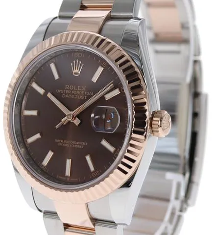 Rolex Datejust 41 126331 41mm Yellow gold and Stainless steel Brown 4