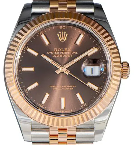 Rolex Datejust 41 126331 41mm Yellow gold and Stainless steel Brown