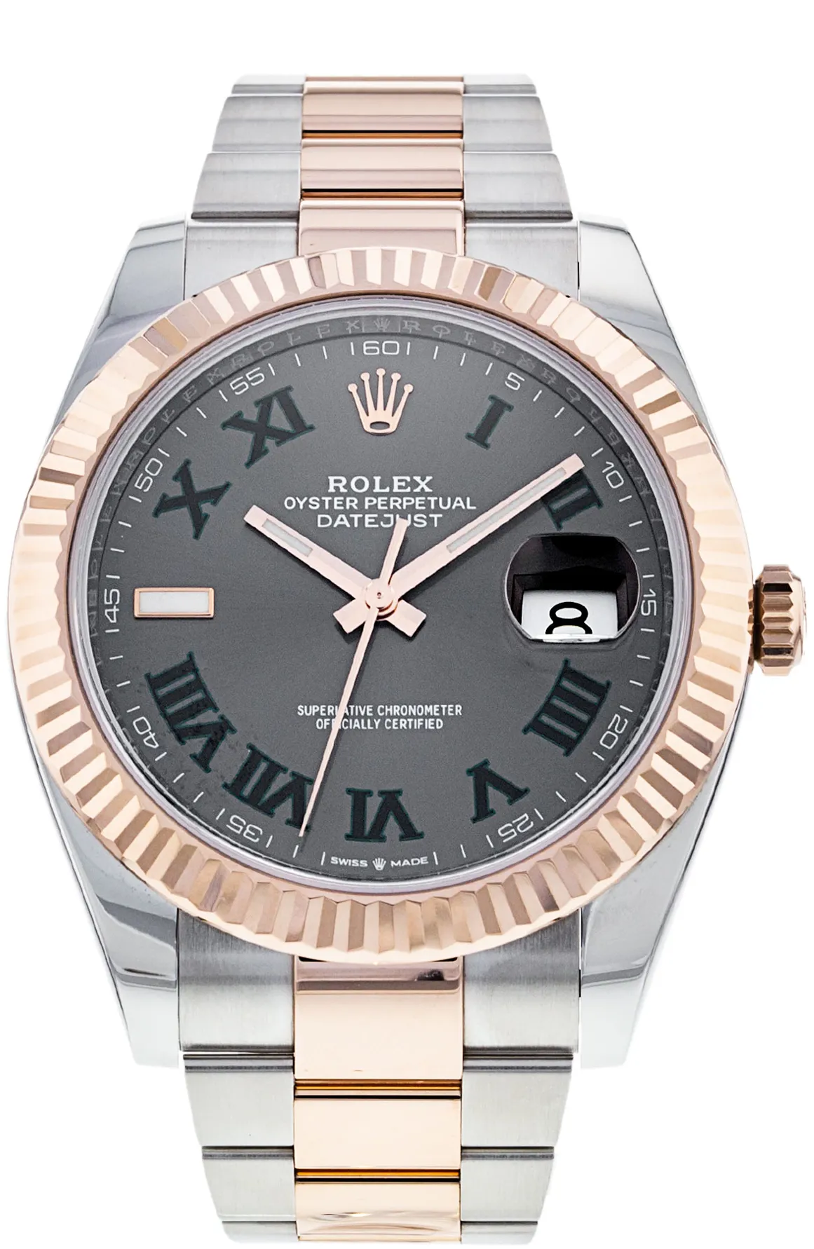 Rolex Datejust 41 126331 41mm Rose gold and Stainless steel Slate Roman Numeral