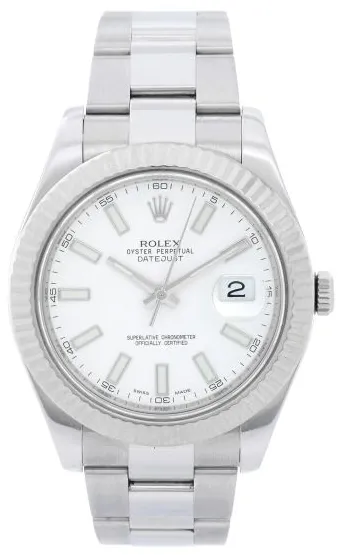 Rolex Datejust II 116334 41mm Stainless steel White