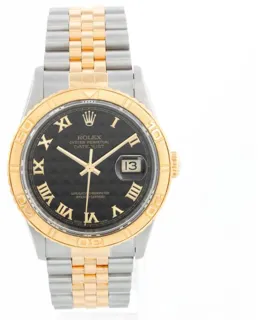 Rolex Datejust Turn-O-Graph 16263 Yellow gold and Stainless steel Black