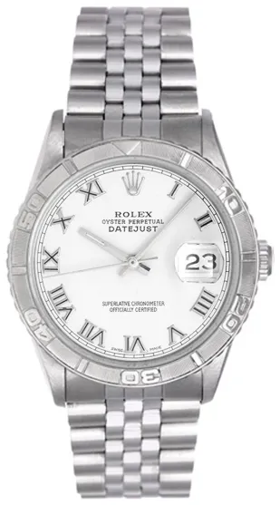 Rolex Datejust Turn-O-Graph 16264 36mm White gold and Stainless steel White