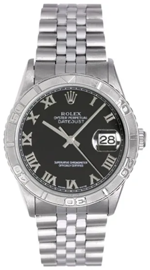 Rolex Datejust Turn-O-Graph 16264 36mm White gold and Stainless steel Black