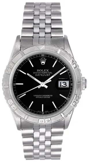 Rolex Datejust Turn-O-Graph 16264 36mm White gold and Stainless steel Black