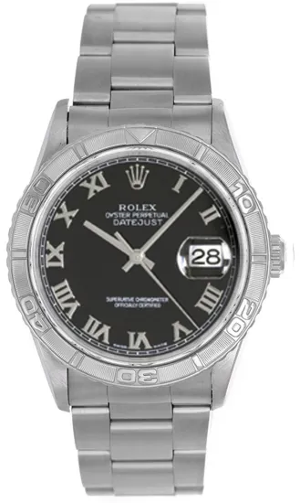 Rolex Datejust Turn-O-Graph 16264 36mm White gold and Stainless steel Black