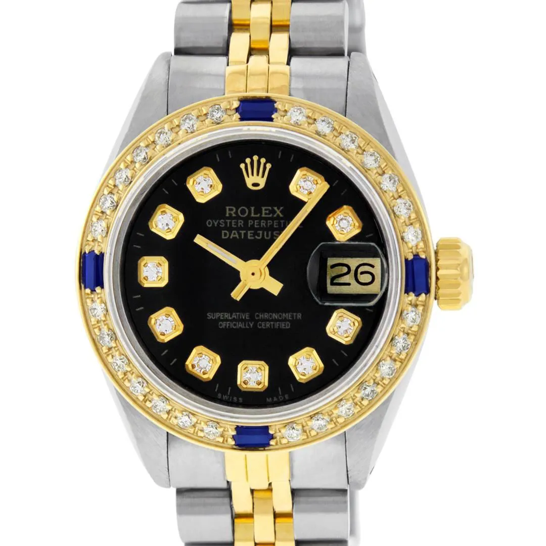 Rolex Datejust 26mm Yellow gold and Stainless steel and 18k yellow gold Black