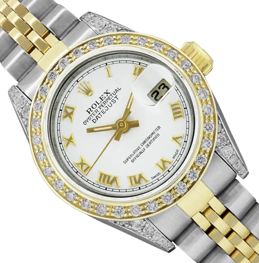 Rolex Datejust 26mm Yellow gold and Stainless steel and 18k yellow gold White