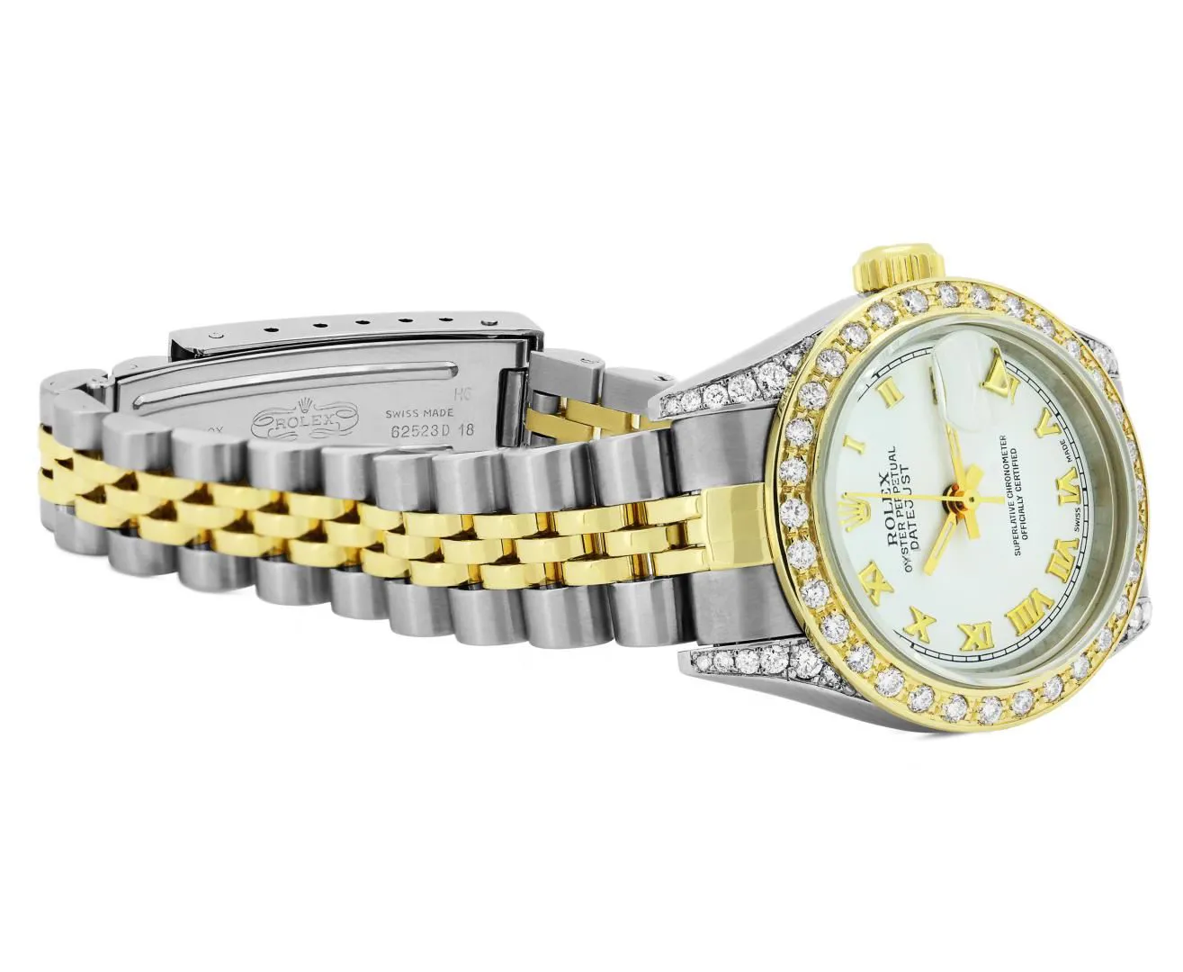 Rolex Datejust 26mm Yellow gold and Stainless steel and 18k yellow gold White 3