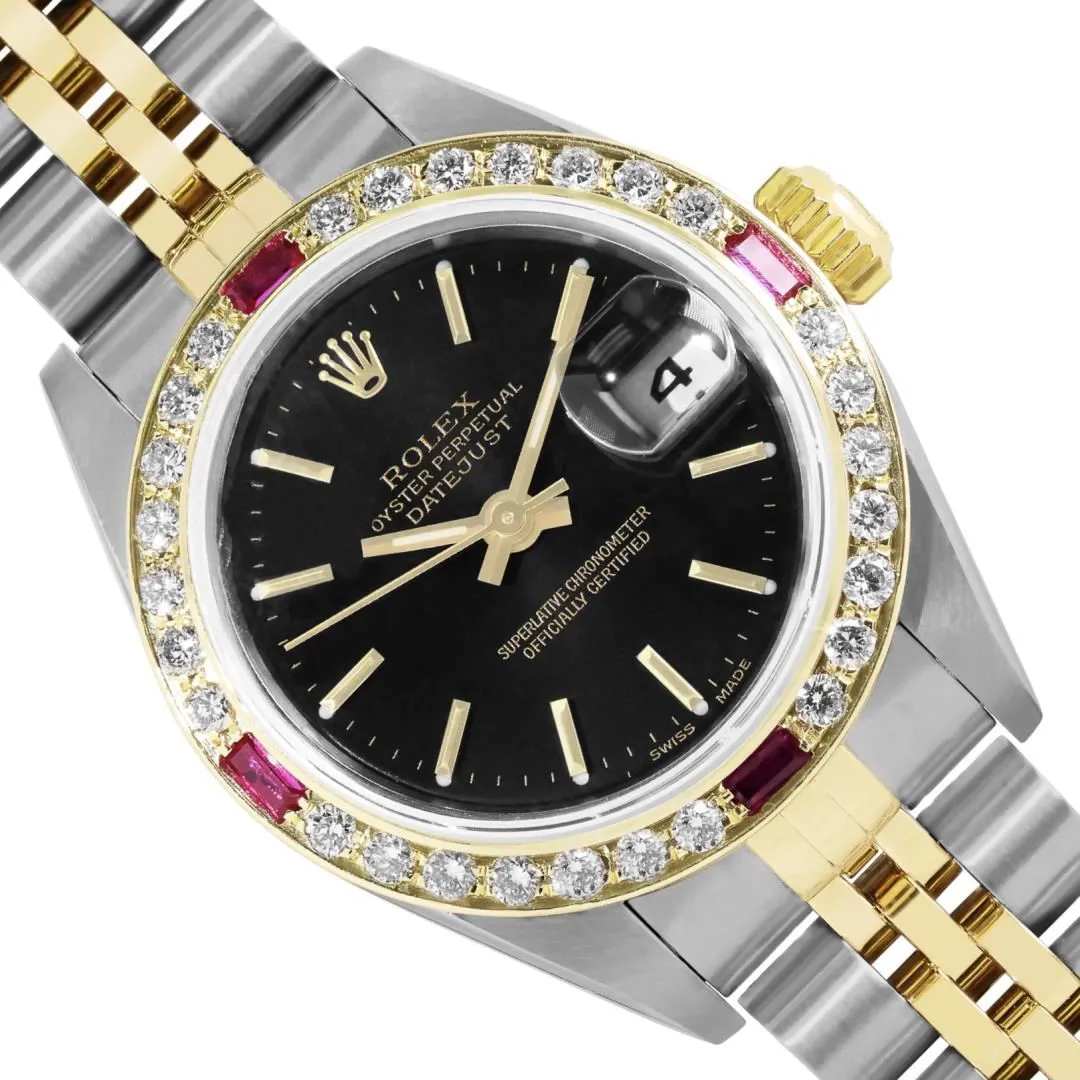 Rolex Datejust 26mm Yellow gold and Stainless steel and 18k yellow gold Black