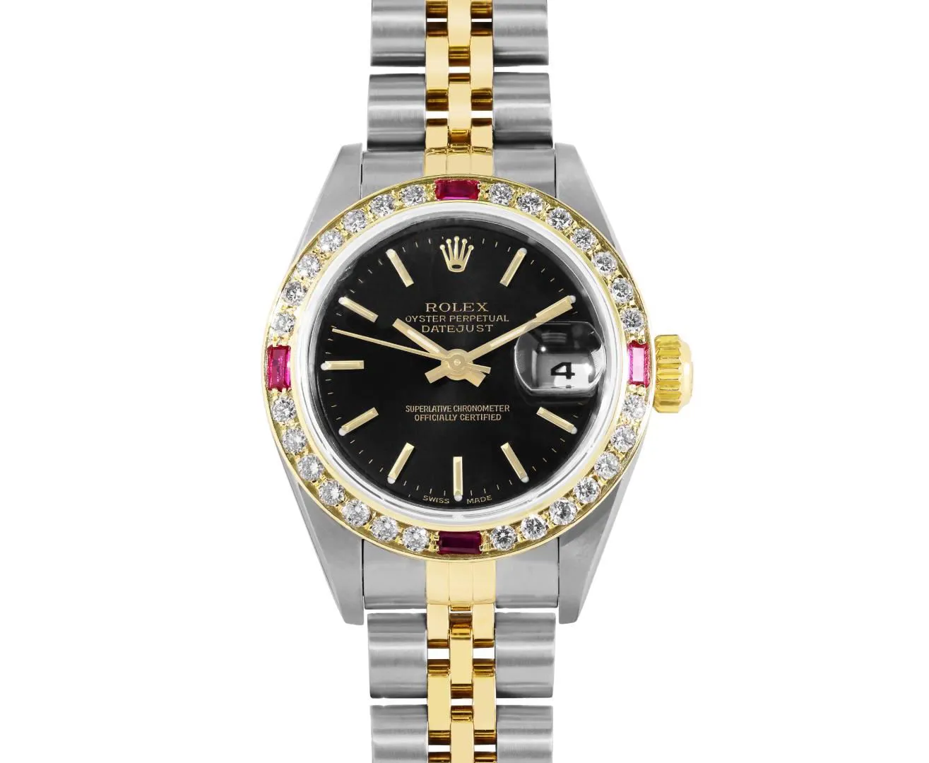 Rolex Datejust 26mm Yellow gold and Stainless steel and 18k yellow gold Black 1