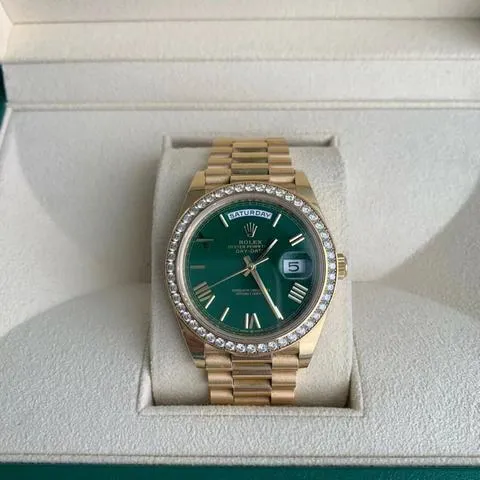 Rolex Day-Date 228348RBR-0040 18k yellow gold Green 4