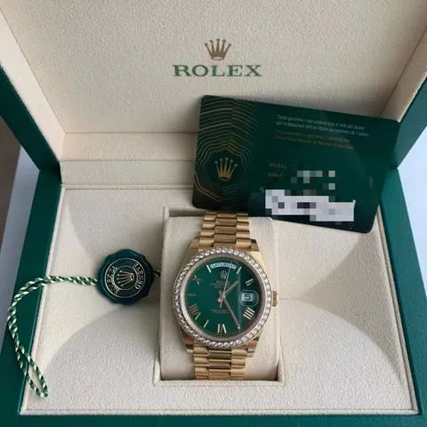 Rolex Day-Date 228348RBR-0040 18k yellow gold Green 7