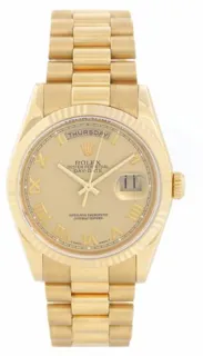 Rolex Day-Date 36 118238 Yellow gold Champagne