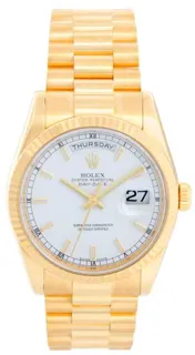 Rolex Day-Date 36 118238 Yellow gold White