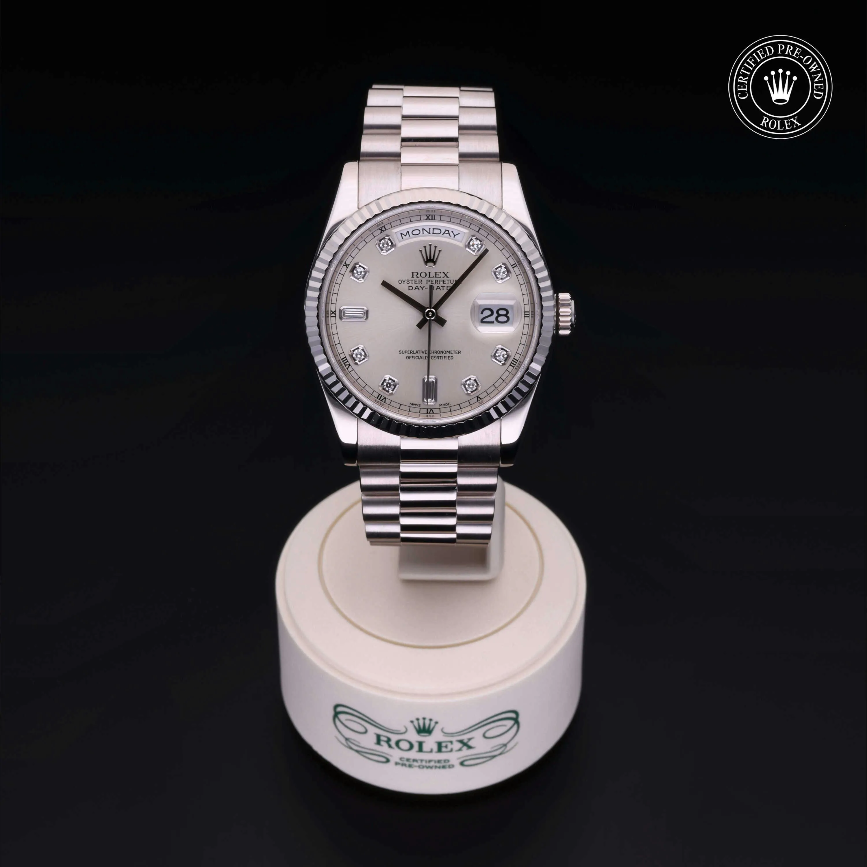 Rolex Day-Date 36 118239-0086 36mm White gold Silver 1