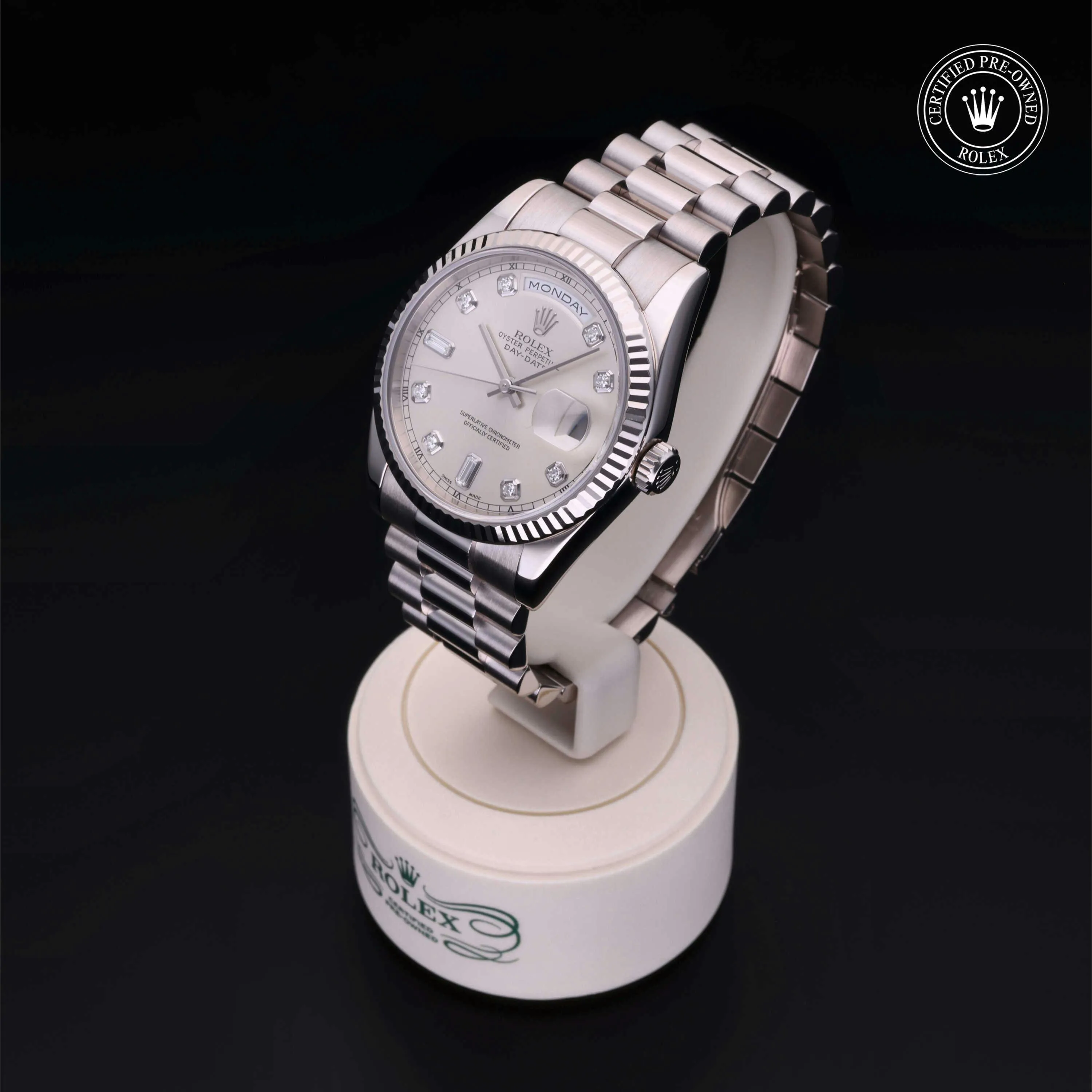 Rolex Day-Date 36 118239-0086 36mm White gold Silver 2