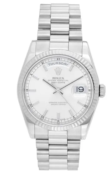 Rolex Day-Date 36 118239 36mm White gold Silver