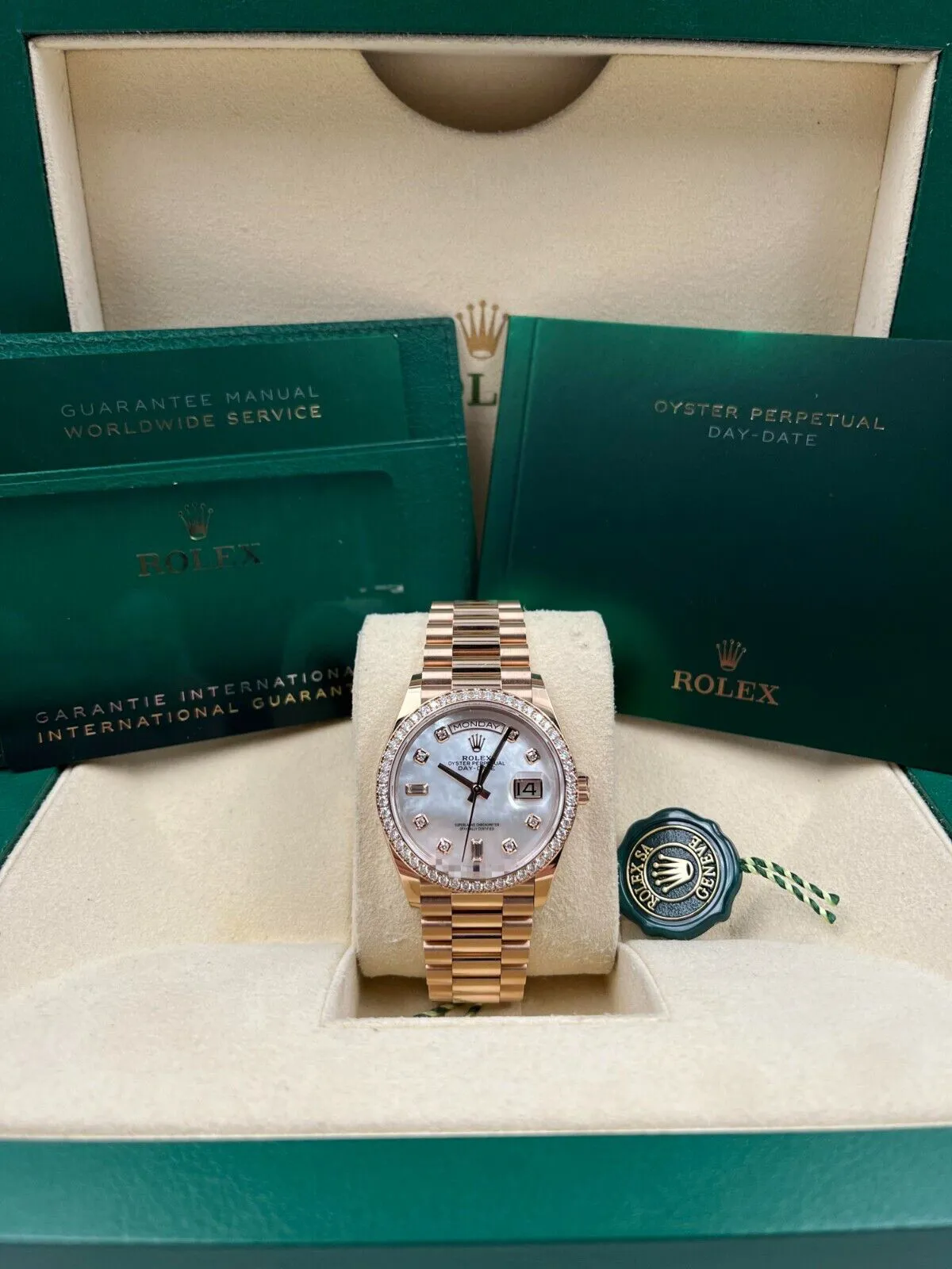 Rolex Day-Date 36 128345RBR 36mm Rose gold Mother-of-pearl 1