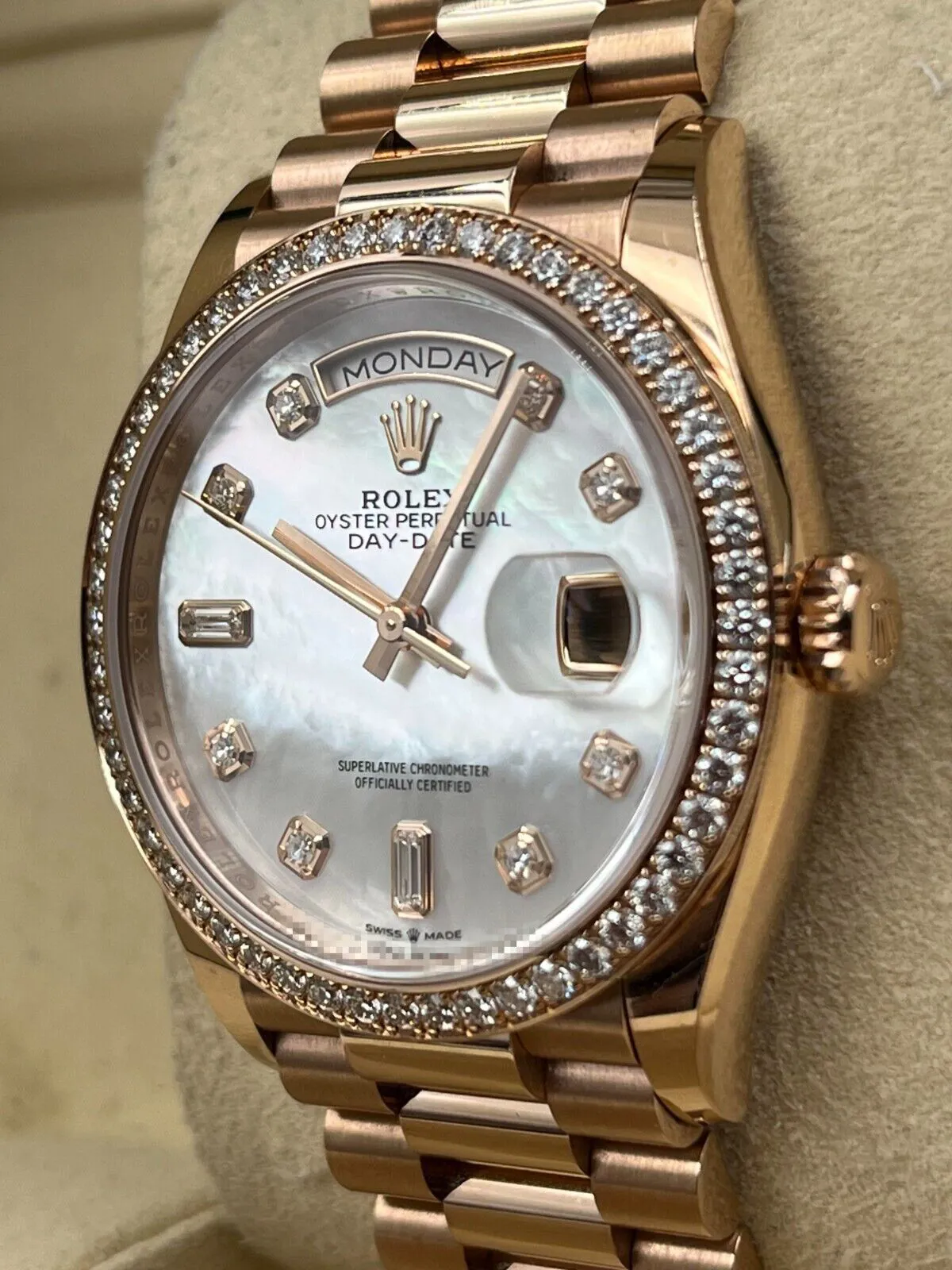 Rolex Day-Date 36 128345RBR 36mm Rose gold Mother-of-pearl 3