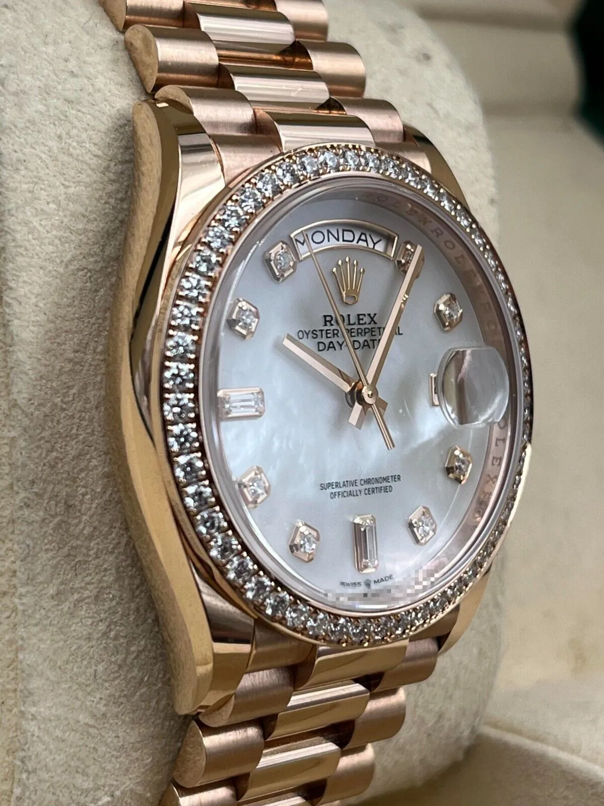 Rolex Day-Date 36 128345RBR 36mm Rose gold Mother-of-pearl 4