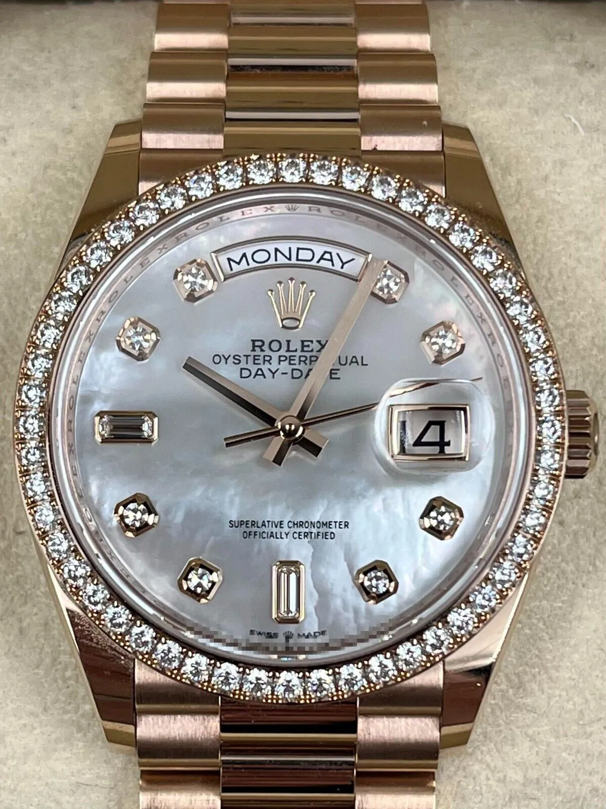 Rolex Day-Date 36 128345RBR 36mm Rose gold Mother-of-pearl 5