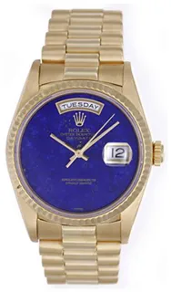 Rolex Day-Date 36 18238 Yellow gold Blue