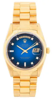 Rolex Day-Date 36 18238 Yellow gold Blue