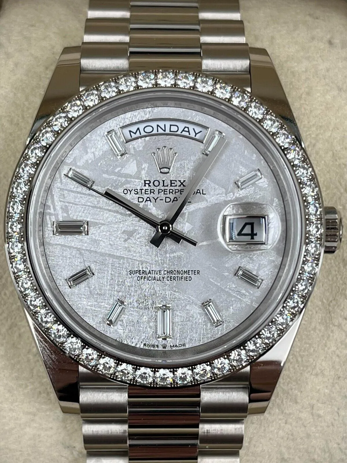 Rolex Day-Date 40 228349RBR 40mm White gold Silver 5