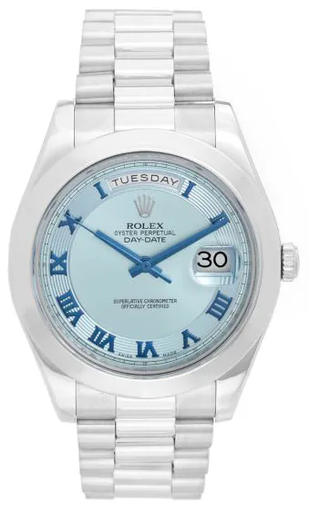 Rolex Day-Date II 218206 41mm Platinum Blue