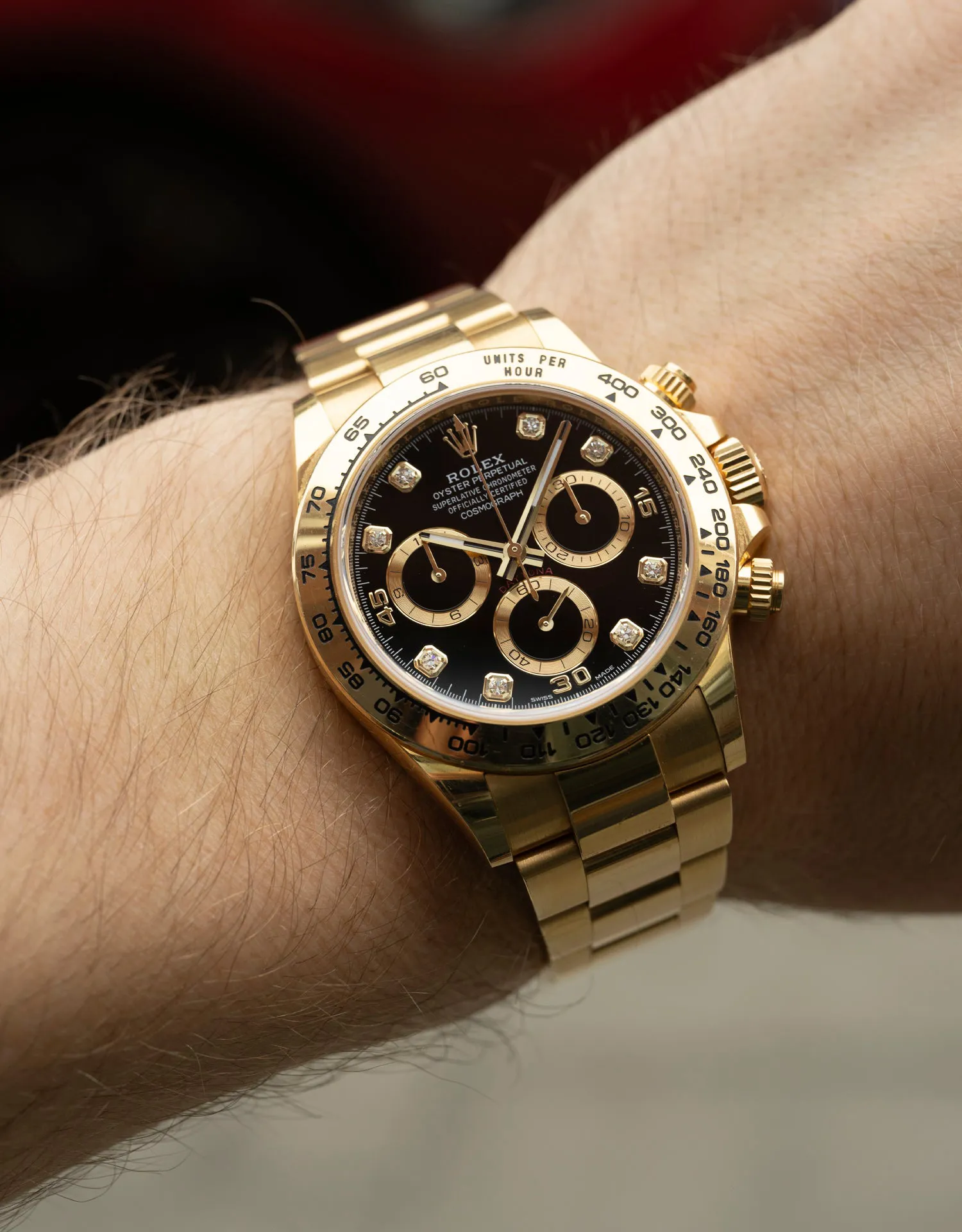 Rolex Daytona 116508 40mm Yellow gold Black and Diamond 4