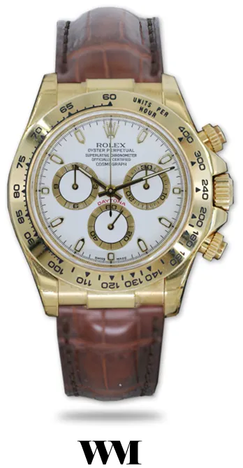 Rolex Daytona 116518 40mm Yellow gold White