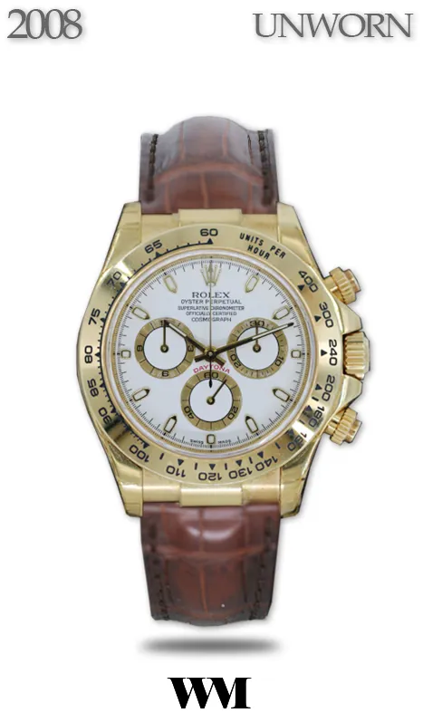 Rolex Daytona 116518 40mm Yellow gold White 1