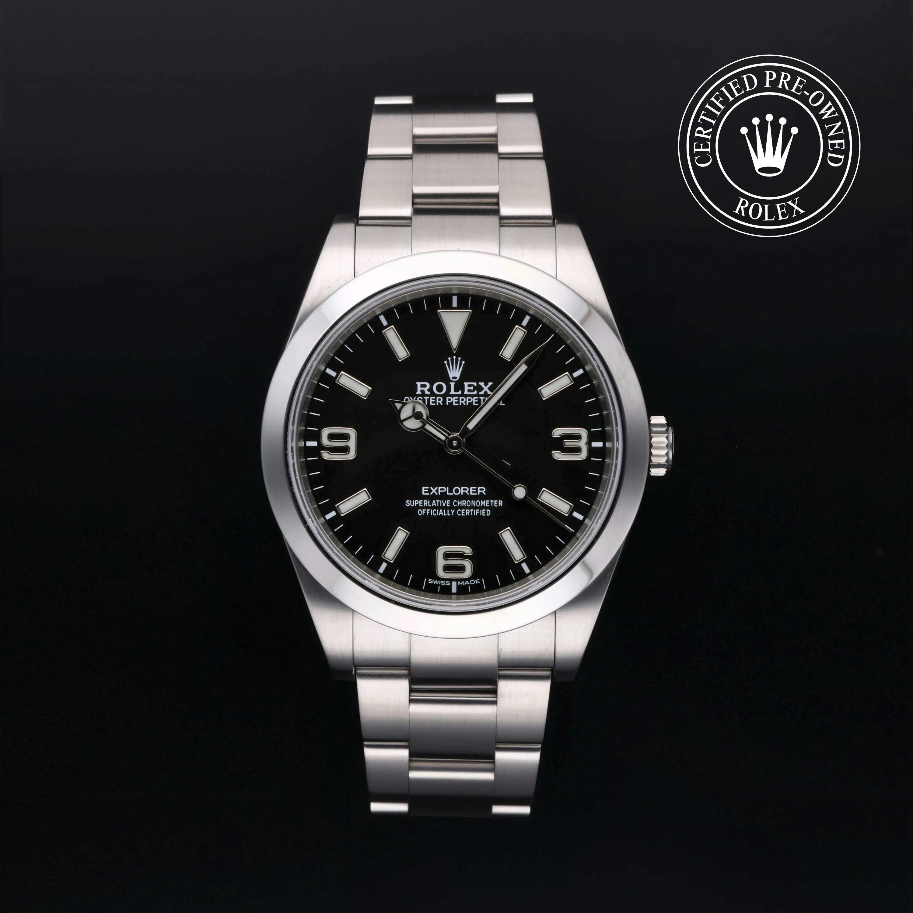 Rolex Explorer 214270-0003 39mm Stainless steel Black