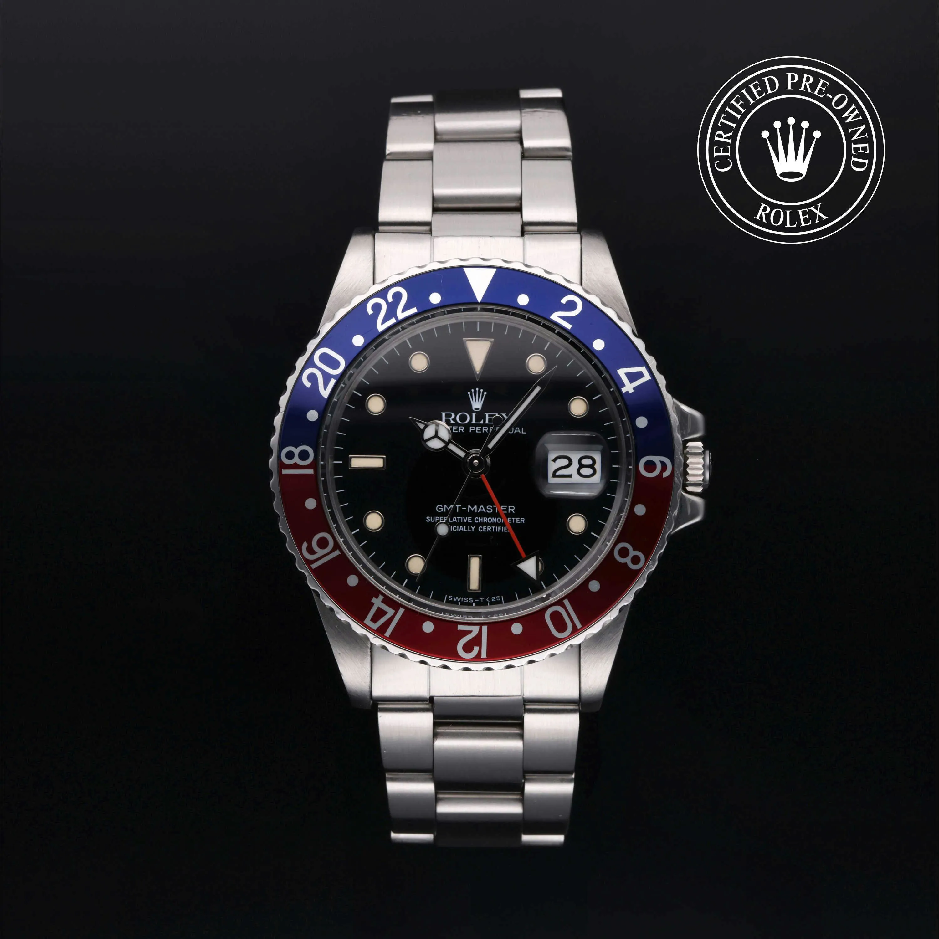 Rolex GMT-Master 16750 40mm Stainless steel Black