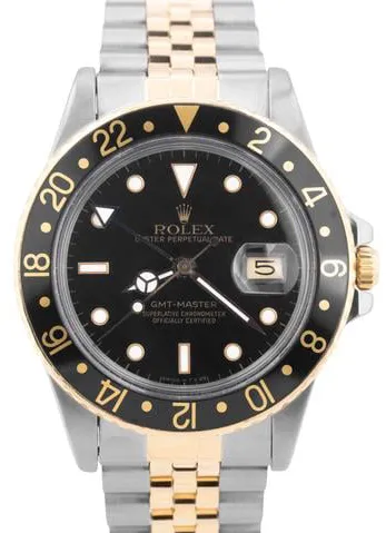 Rolex GMT-Master 16753 40mm Yellow gold and Stainless steel Black