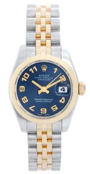 Rolex Lady-Datejust 179163 26mm Yellow gold and Stainless steel Blue