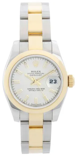 Rolex Lady-Datejust 179163 26mm Yellow gold and Stainless steel Silver