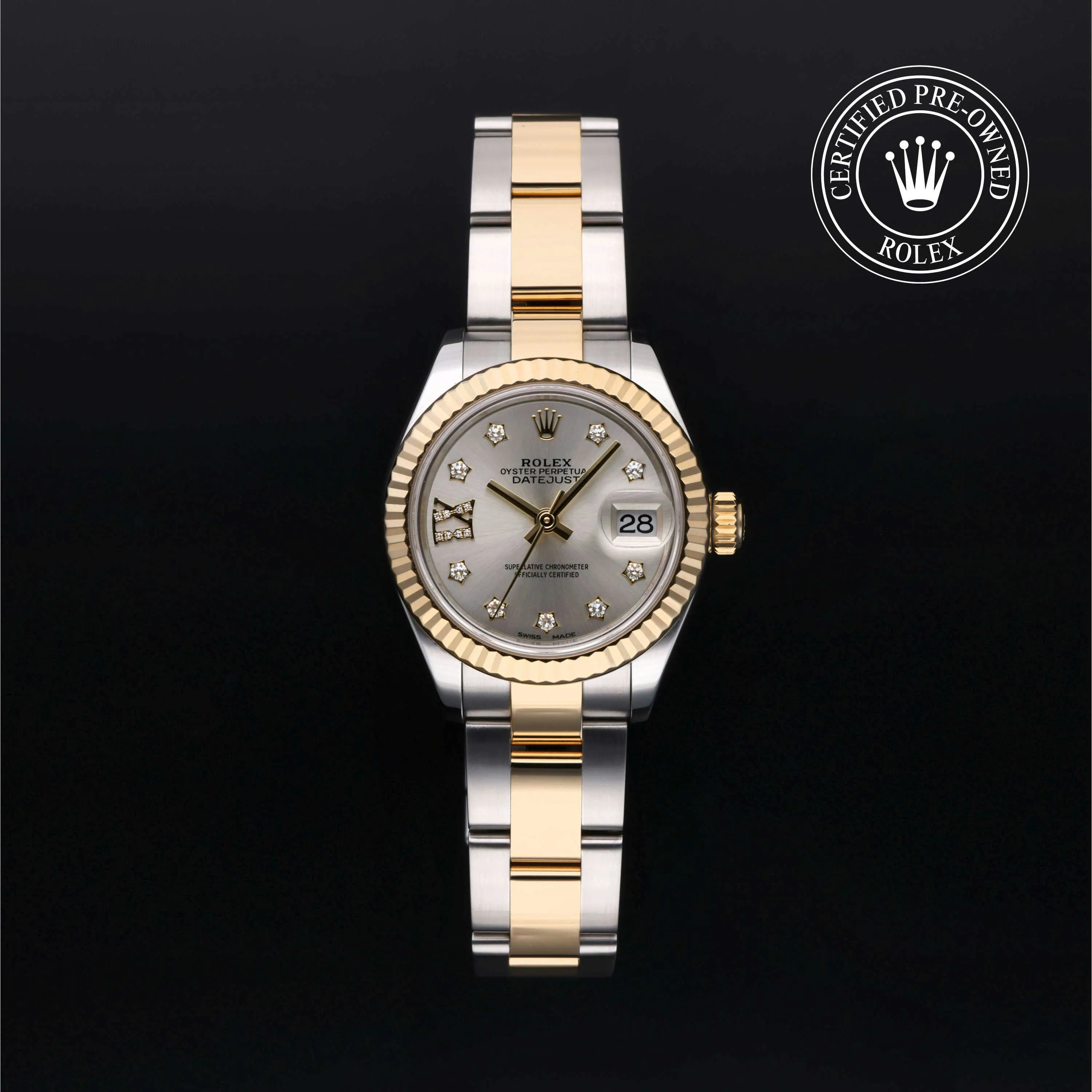 Rolex Lady-Datejust 279173-0004 28mm Yellow gold and Oystersteel Silver