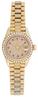 Rolex Lady-Datejust 69138 Yellow gold Pave Diamond